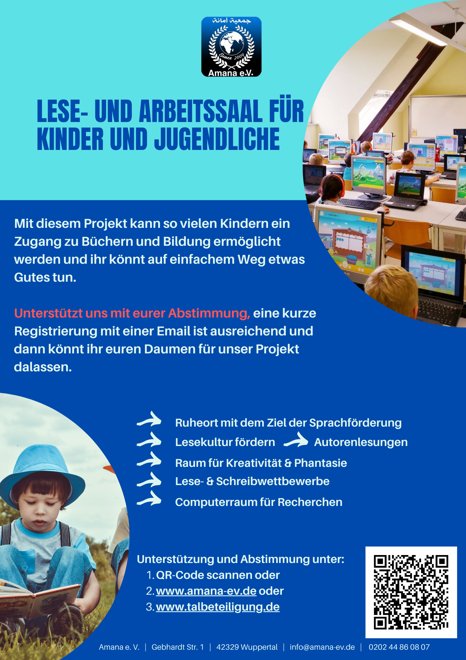 Lese- und Arbeitssaal für Kinder und Jugendliche